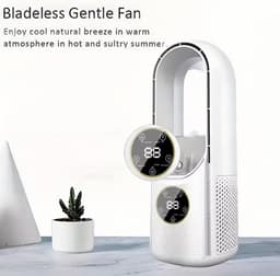 Mini airco – Blauw – airco met water - Mini Airco 4 in 1 – Koelen, Blazen, Lucht Bevochtigen – Draagbare Luchtkoeler Koelventilator – 3 Wind Snelheden – USB Airconditioner – sfeerverlichting -Draagbare - koelventilator - Coolingdown - draagbare airco — thumbnail 5