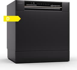 Klarstein Vaatwasser mini- voor 8 couverts, stille kleine vaatwasser met 7 wasprogramma's, kleine tafelmodel vaatwasser voor thuis, op kantoor en op de camping, mini-vaatwasser met wateraansluiting - 8L 8 Maatgedekken 47 dB 50 cm - voor Keuken — thumbnail 4