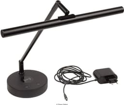 Boston PLM-1000 Pianolamp LED | met draadloze telefoonoplader | helderheid en kleur instelbaar | zwart — thumbnail 1