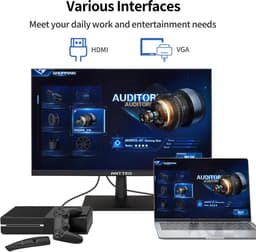AntteQ 24S2 – 24 Inch Full HD Monitor – 75Hz – VA Paneel – Ultra Slim Bezel – Blauw Licht Filter – HDMI/VGA – VESA 75x75 – Zwart — thumbnail 3