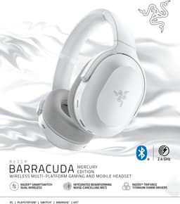 Razer Barracuda - Draadloze gaming headset - Bluetooth - PC/PlayStation/Switch/Android - Mercury wit — thumbnail 3