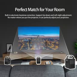 Belesy® Beamer Projector M13 - Mini Beamer - Support 4K Full HD - 10.000:1 Contrast - 3.300 Lumen - Beamers - Projectie 30 tot 100 inch - Bluetooth & WiFi - Cadeau - WK 2022 - Moederdag — thumbnail 5