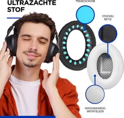 Set Oorkussens geschikt  voor Bose QuietComfort 35 ii / 35 / 25 / 15 / 2 / Soundtrue - Soundlink Around-Ear AE2 / AE2W / AE2I - Oorkussens voor koptelefoon - Ear pads headphones wit — thumbnail 4