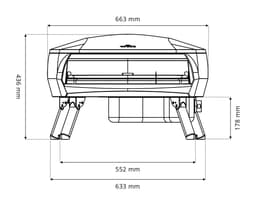 Witt ETNA Fermo WIT - Danish design pizza oven - gas - 500 graden in ca. 15 minuten — thumbnail 5