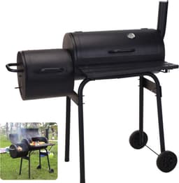 Cheqo® Verrijdbare Barbecue met Rookoven - BBQ met Roker - Gegalvaniseerd Staal - Kookhoogte 79 cm - Geschikt voor Houtskool of Briketten - Thermometer - 13.5KG — thumbnail 1