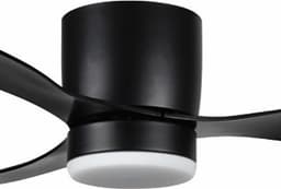 Plafondventilator Brezza Ø 132 cm met verlichting zwart – stille ventilator 2026 – top kwaliteit - energie zuinig – met remote - ventilator voor laag plafond - 6 snelheden - warm wit licht - 3 step DIM systeem - zomer en winter stand — thumbnail 4