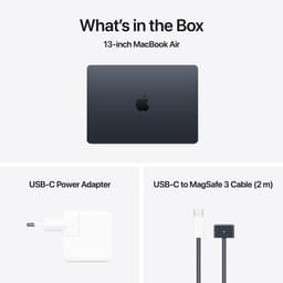 Apple MacBook Air (2025) 13.6 inch - M4 - 16 GB - 256 GB - Middernacht — thumbnail 2