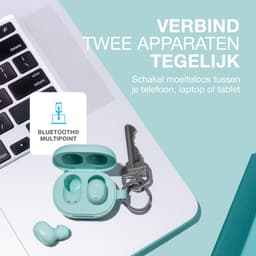 JLab JBuds Mini Draadloze Oordopjes - Bluetooth Oortjes Draadloos - 20 uur Batterijduur - Klein Design - Noise Cancelling Microfoon - Touch Sensoren - Multipoint - Mint — thumbnail 3