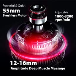 Elpatron Massage gun- profesioneel massage pistool-6 opzetstukken en koffer- massage pistool 30 standen- massageapparaat-massagegun — thumbnail 3