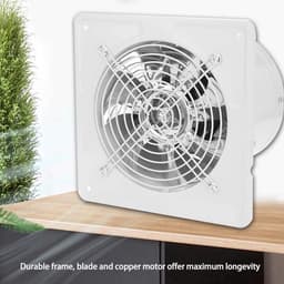 Axial Exhaust Blower Flow Fan for Warehouse Restaurant Garage - White . — thumbnail 5