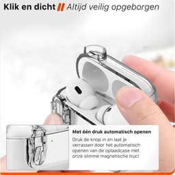 Transparant Hardcase Cover – Geschikt voor Apple AirPods 4 – Hoesje met Sleutelhanger — thumbnail 4