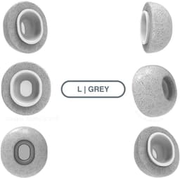 Foam eartips geschikt voor Airpods Pro (2) - licht grijs - 6× Large - zachte memory foam opzet oortjes - foamigo® — thumbnail 5