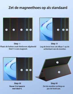 UPERFECT Portable Monitor E06 15,6" Draagbare Monitor Touchscreen | Ingebouwde Batterij | Full HD Spiegelend IPS draagbaar scherm| 10-Punts Aanraking | USB-C PD — thumbnail 3