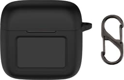 Somstyle Hoesje met Clip Geschikt voor JBL Tour Pro 3 - Siliconen Case Cover voor Draadloze Oordopjes - Zwart — thumbnail 4