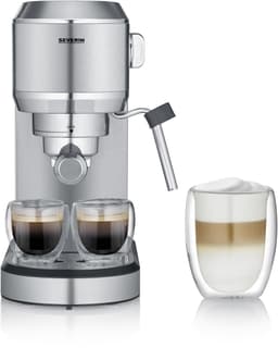 Severin KA 5997 Espressomachine ‘Newspresa’, ca. 1350 W, Hoogwaardig RVS portafilter in sterk design met krachtige Italiaanse 19 bar ULKA pomp voor een perfecte crema en ideale aromaontwikkeling — thumbnail 1