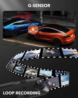 Wolfbox G840H 2K Wifi Gps 32gb Mirror dashcam - Parkeermodus - 12,0 inch touchscreen Lcd - 2.5K + Full HD resolutie - Wifi met App - Gps ontvanger - 32gb Micro SD kaart - Spiegel dashcam en digitale binnenspiegel — thumbnail 5
