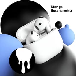 Studio Air Hoesje geschikt voor Airpods 4 - Schokbestendige Siliconen Case - Wit — thumbnail 3