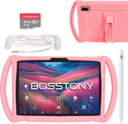 Bosstony Snelle Kids Tablet 10 inch - Ouderlijk Toezicht - 6000mAh Batterij - 192 GB - Incl Beschermpakket - Kindertablet vanaf 3 jaar - Tablet Kinderen — thumbnail 1
