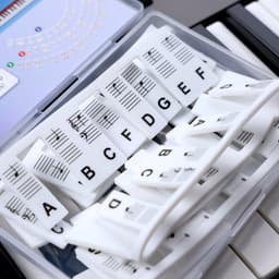 What's Goods - Afneembare siliconen piano toetsenwijzer - Piano (muzieknoten) leren spelen - 88 toetsen - Piano stickers - Zonder kleur wit — thumbnail 2