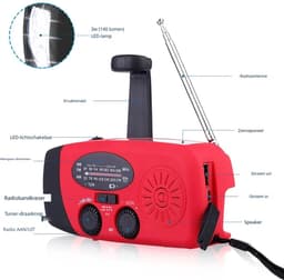 Radio Op Batterijen (Accu) Voor Rampen - Radio Opwindbaar - Noodradio - Noodradio Solar Opwindbaar — thumbnail 4