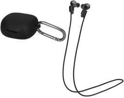 kwmobile set case & koord voor oordopjes - geschikt voor JBL Live Pro Plus - 2x 70 cm - In zwart / zwart — thumbnail 4