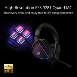 ASUS ROG Delta S Gaming Headset (AI Noise-Canceling Mic, Hi-Res ESS 9281 Quad DAC, RGB Lighting , Lightweight, MQA tech, USB-C, For PC, Mac, PS4, PS5, Switch and Mobile Devices)-Black — thumbnail 3