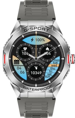 Knobbout 1.46"(3.7cm) Smartwatch - Bluetooth belfunctie - Bloeddrukmeting -Langzame ademhalingstraining- Hartslagfunctie, Caloriemeting, Slaapmonitor, Afstandmeting, Bloed zuurstof analyse - 100+ sportmodi- 10-15 dagen batterij-Zilver grijs — thumbnail 5