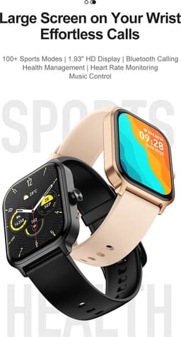 Knobbout 1.93"Scherm Smartwatch - Bluetooth belfunctie -Langzame ademhalingstraining- Bloeddrukmeting,Hartslagfunctie, Caloriemeting, Slaapmonitor, Afstandmeting, Bloedzuurstof analyse -100+sportmodi -Android en iOS- Grijs — thumbnail 4