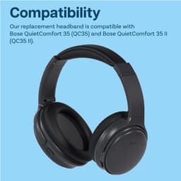 Vervangende Hoofdband voor Bose QuietComfort 35, 35 II, 45 (QC35, QC35 II, QC45) Hoofdtelefoon [Upgraded] van MMOBIEL – Protein PU Hoofdband – Hoofdtelefoon Hoofdkussen Cover Reparatie – Zwart — thumbnail 5