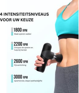 ApexArte® Massage Gun Professioneel - Massage Apparaat - Theragun - Zwart — thumbnail 5