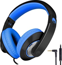 StayPowered Kinderkoptelefoon - Perfect Geluid & Ultiem Comfort - Verstelbaar - HD Microfoon - Kraakhelder Stereo - Zachte Oorkussens - Duurzame Kabel - 3.5mm Jack - Blauw/Zwart - Levering Sneller dan Aangegeven! — thumbnail 1