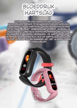 DrPhone KidsTime X13 – Smartwatch Voor Kinderen – IP68 Waterdichte Smartwatch – Hartslagmonitor – Slaapmonitoring – Mobiele App (Alleen voor Android Systeem) - 0.96 Inch TFT Kleurenscherm – Stappenteller – Calorie teller - Roze — thumbnail 2