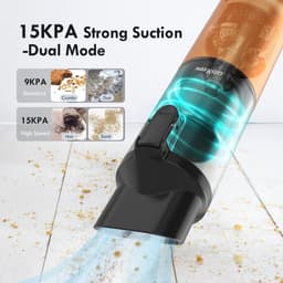 Draadloze 6-in-1 Accu Handstofzuiger met Ventilator - Mini Stofzuiger voor Auto - Sterke Suction tot 15 kpa — thumbnail 3