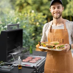 KitchenBrothers Houtskool BBQ – Barbecue Staande Grill - met Wielen – PFAS Vrij - RVS Grillrooster - Houtskool Barbecue met Deksel - Vaderdag Cadeau - Zwart — thumbnail 4