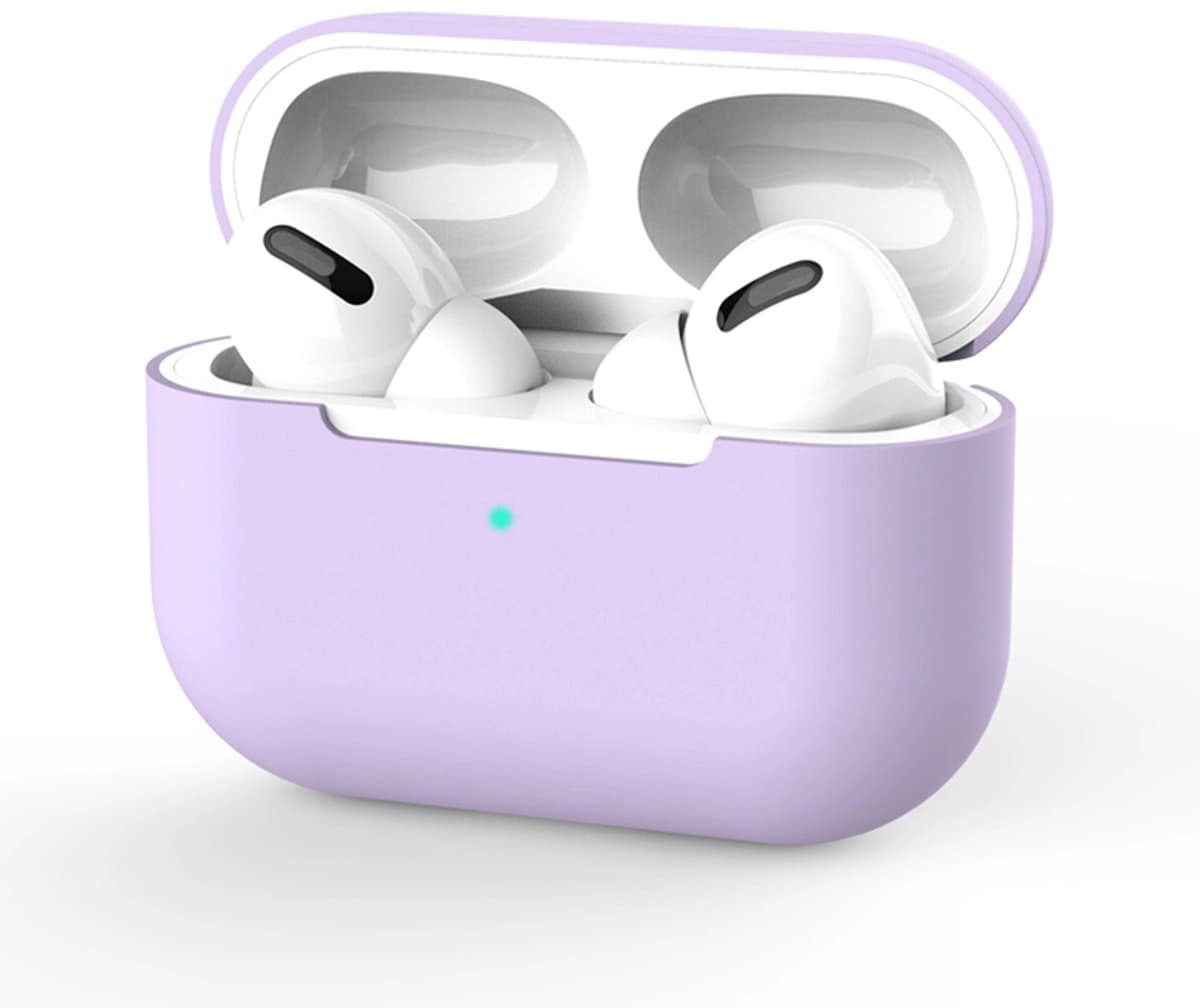 AirPods Hoesje geschikt voor Apple AirPods 4 – Lavendel - Siliconen Beschermende Case — afbeelding 1