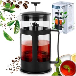 Cafetiere Glas 1 l - French Press Koffiezetapparaat - Koffiemaker - Koffie - Koffiepot - Theepot — thumbnail 5
