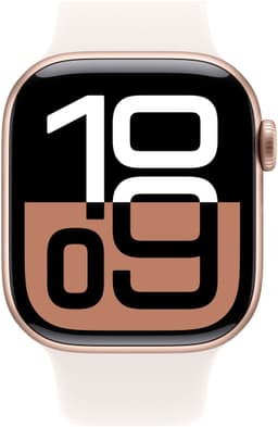 Apple Watch S10 GPs 42mm Rubber Band S/m Smartwatch Rose Gold — thumbnail 1