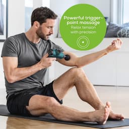 Massage Pistool Handig Massagepistool Met 4 Opzetstukken - Krachtige Triggerpointmassage - Losmaken Van Spanningen - Compact Spiermassage Met 5 Intensiteitsniveaus & Oplaadbare Batterij — thumbnail 3