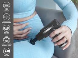 Oplaadbaar Massagepistool met 4 Hoofden en 6 Intensiteitsniveaus — thumbnail 2