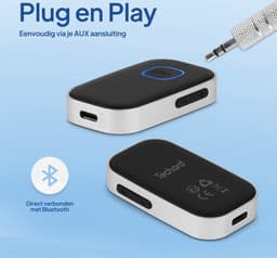 Techard Bluetooth Receiver Auto BT 5.4 - 3.5MM AUX Bluetooth Ontvanger Handsfree Bellen Bluetooth Audio Receiver - Inclusief Kabel en Plug — thumbnail 4