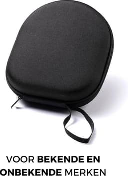 WiseQ Harde Koptelefoon Hoes – Headphone Case – Koptelefoon Case Over Ear & On Ear – Waterdichte Hoofdtelefoon Case – Headset Case – Zwart — thumbnail 2