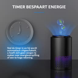 Luchtreiniger - Air Purifier - luchtreinigers met hepa filter - 3 filterniveaus - Air cleaner - Met Aromatherapie - Zwart — thumbnail 4
