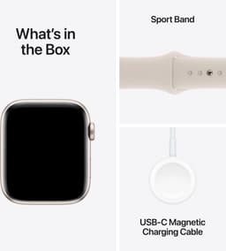 Apple Watch SE 2023 - GPS + Cellular - 44mm Starlight Aluminium Case with Starlight Sport Band - M/L — thumbnail 4
