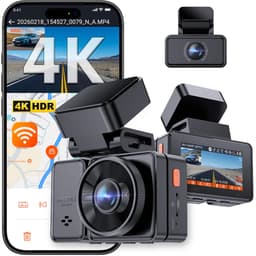 VANTRUE E2 Pro 4K + 2.5K Dual Dashcam Voor & Achter, Dual HDR, Nachtzicht, 5GHz WiFi GPS Autocamera, Spraakbesturing, 24H Parkeermodus, 2.45'' Display — thumbnail 1