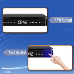 KZQ Draagbare dvd-speler - Externe dvd-/cd-speler - Tv-dvd-speler - Ondersteunt 1080p HD-videoweergave - HDMI/USB/AV-interfaceaansluiting - Touchscreen en draadloze streamingfunctie - Voor thuis, kantoor en entertainmentruimtes — thumbnail 2