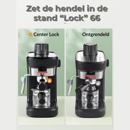 espressomachine met filterhouder, 6 bar, espressomachine van roestvrij staal met professioneel melkschuimmondstuk, ideaal voor cappuccino, latte en macchiato, compact en stijlvol. — thumbnail 4
