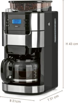 Koffiemachine met Bonen - Volautomatische Koffiemachine - Espressomachine - Koffiezetapparaat Bonen - 900 W - Zwart — thumbnail 4