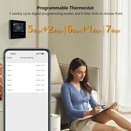 Slimme Digitale Thermostaat voor Elektrische Vloerverwarming - Programmeerbaar met WiFi en Spraakbesturing — thumbnail 4