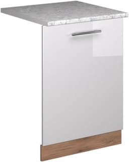 Vaatwasser Frontpaneel 60 cm Hoogglans Wit AP Marmer Stijl Inbouwkeuken — thumbnail 1