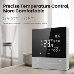 Slimme Thermostaat - Temperatuurregelaar - Comfort Verwarmen - App Bediening - 16A Max - Wit — thumbnail 4